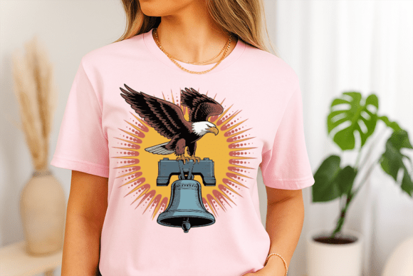 Download Bald Eagle on Liberty Bell Emblem - Premium Bundle
