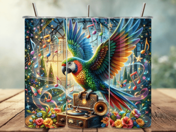 Download Colorful Macaw Bird Tumbler Wrap PNG - Premium Resources